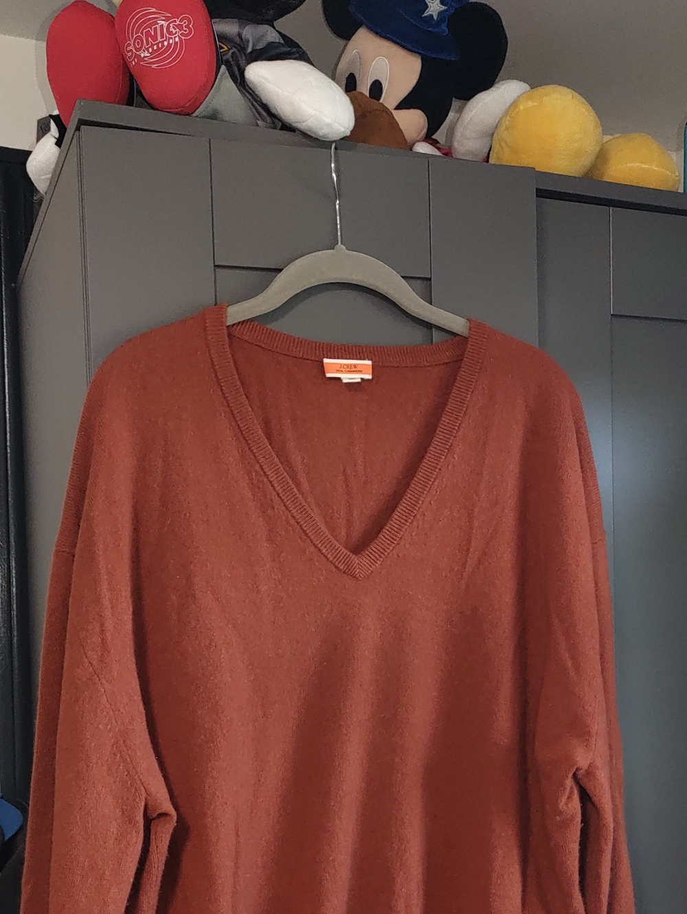 J. Crew Rust V-Neck Sweater